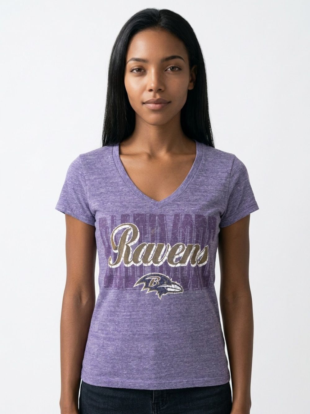 NFL | Baltimore Ravens Womens Graphic Tee V-Neck